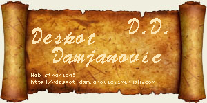 Despot Damjanović vizit kartica